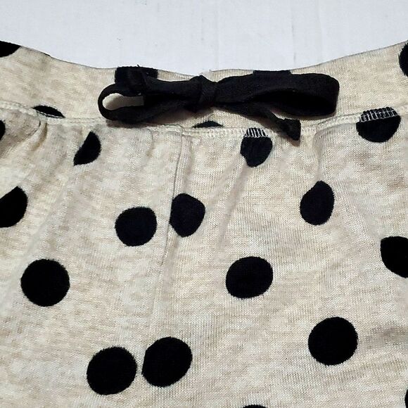 PJ Couture Cream & Black Polka Dots Comfy Soft Loungewear Pajama Pants - Picture 3 of 6
